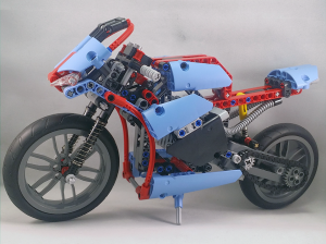 Lego Technic #42036 Street Motorcycle Completed Side View