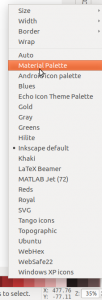 Inkscape palette menu