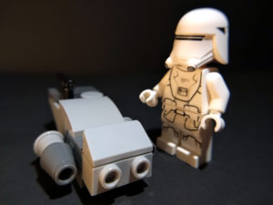 First Order Snowtrooper and Snowspeeder